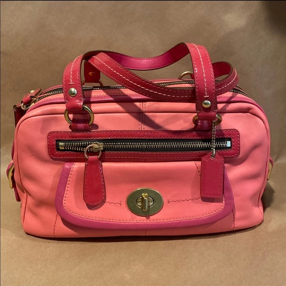 Coach Handbags - Coach 13382 Pink Bonnie Leather Satchel Coral